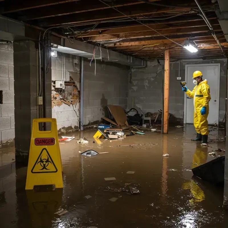 Flooded Basement Electrical Hazard in Hickory Withe, TN Property